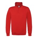 Sweat-shirt pull moderne col zip en polycoton, 280 g/m² 