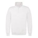 Sweat-shirt pull moderne col zip en polycoton, 280 g/m² 