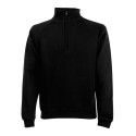 Sweat col zippé en polycoton, manches raglan, 280 g/m² 