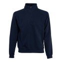 Sweat col zippé en polycoton, manches raglan, 280 g/m² 