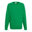 Sweat léger homme polycoton manches raglan, coupe ajustée, 240 g/m²