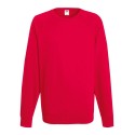 Sweat léger homme polycoton manches raglan, coupe ajustée, 240 g/m²
