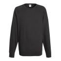 Sweat léger homme polycoton manches raglan, coupe ajustée, 240 g/m²