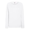 Sweat léger femme polycoton manches raglan, coupe ajustée, 240 g/m²