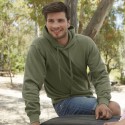 Sweat homme à capuche doublée en polycoton, poche kangourou, 280 g/m²
