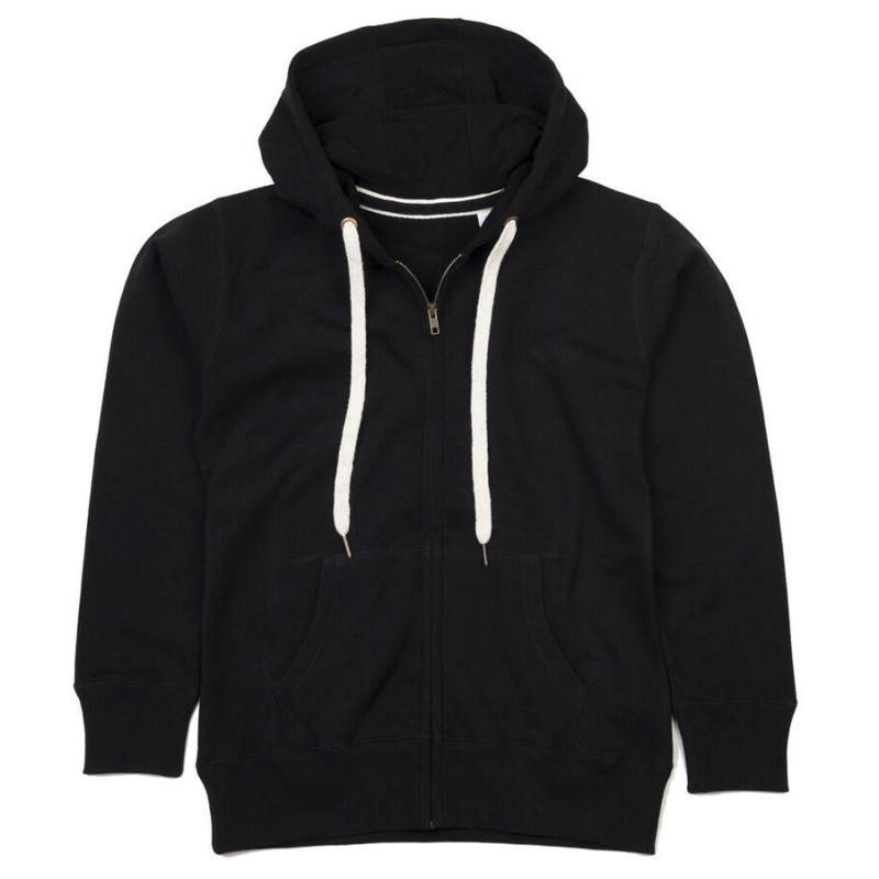 Sweat-shirt homme avec zip à capuche en polycoton, 280 g/m²