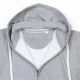 Sweat-shirt homme avec zip à capuche en polycoton, 280 g/m²