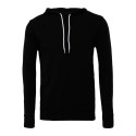 Sweat à capuche cordons blancs, modèle fitté, 220 g/m²