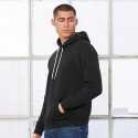 Sweat à capuche cordons blancs, modèle fitté, 220 g/m²