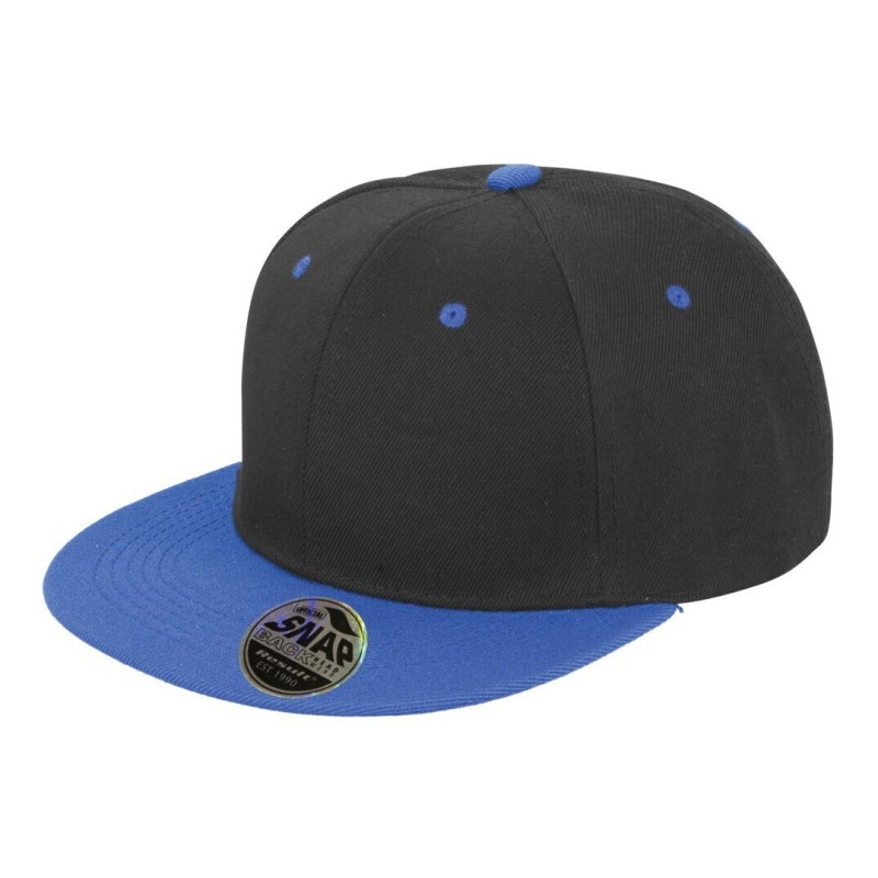 Casquette snapback 6 panneaux bicolore à visière plate, 300 g/m²