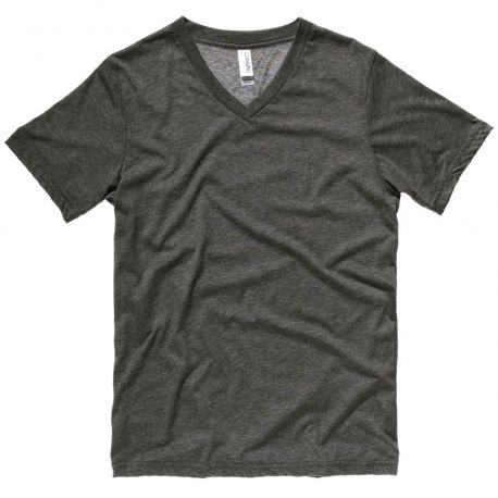T-shirt homme col V, coupe slim en coton jersey doux, 145 g/m²