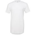 T-shirt long col rond, manches courtes avec base arrondie, 142 g/m²