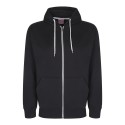 Sweat-shirt zippé à capuche doublée en polycoton, 280 g/m²