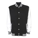 Veste sweat adulte bicolore avec boutons pression, 300 g/m²