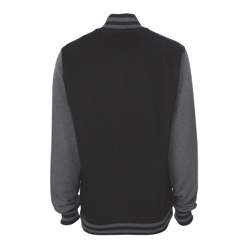 Veste sweat adulte bicolore avec boutons pression, 300 g/m²