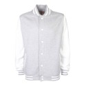 Veste sweat adulte bicolore avec boutons pression, 300 g/m²