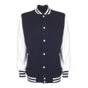 Veste sweat adulte bicolore avec boutons pression, 300 g/m²