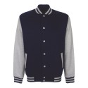 Veste sweat adulte bicolore avec boutons pression, 300 g/m²