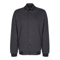 Veste sweat avec boutons pression, manches de même couleur
