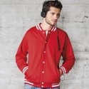 Veste sweat avec boutons pression, manches de même couleur