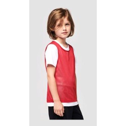 Chasuble multi-sport pour enfant en filet léger, 90 g/m²