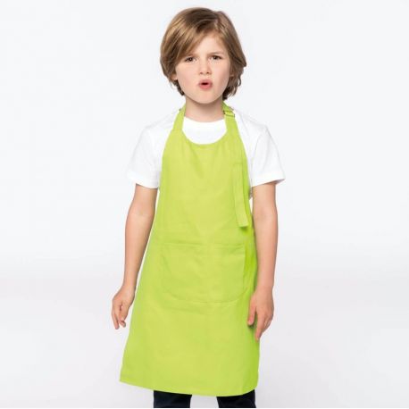 Tablier de cuisine enfant coton avec 2 grandes poches avant, 280 g/m² 