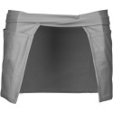 Tablier de bistro court en coton sans bavette avec 5 poches, 280 g/m²