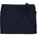 Tablier de bistro court en coton sans bavette avec 5 poches, 280 g/m²