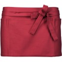 Tablier de bistro court en coton sans bavette avec 5 poches, 280 g/m²