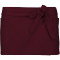 Tablier de bistro court en coton sans bavette avec 5 poches, 280 g/m²