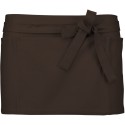 Tablier de bistro court en coton sans bavette avec 5 poches, 280 g/m²