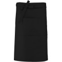 Tablier de bistro long en coton sans bavette avec 2 poches, 280 g/m²