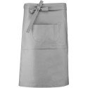 Tablier de bistro long en coton sans bavette avec 2 poches, 280 g/m²