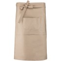 Tablier de bistro long en coton sans bavette avec 2 poches, 280 g/m²