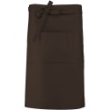 Tablier de bistro long en coton sans bavette avec 2 poches, 280 g/m²