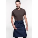 Tablier de bistro long en coton sans bavette avec 2 poches, 280 g/m²