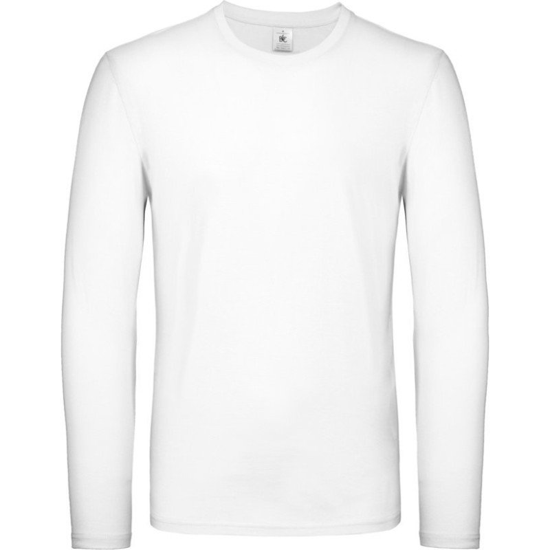 T-shirt homme manches longues en coton col rond 145 g/m²