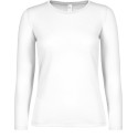 T-shirt femme manches longues en coton col rond 145 g/m²