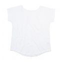 T-shirt femme à manches courtes au col large en coton, 125 g/m²