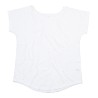 T-shirt femme à manches courtes au col large en coton, 125 g/m²