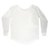 T-shirt femme à manches longues au col large en coton, 125 g/m²