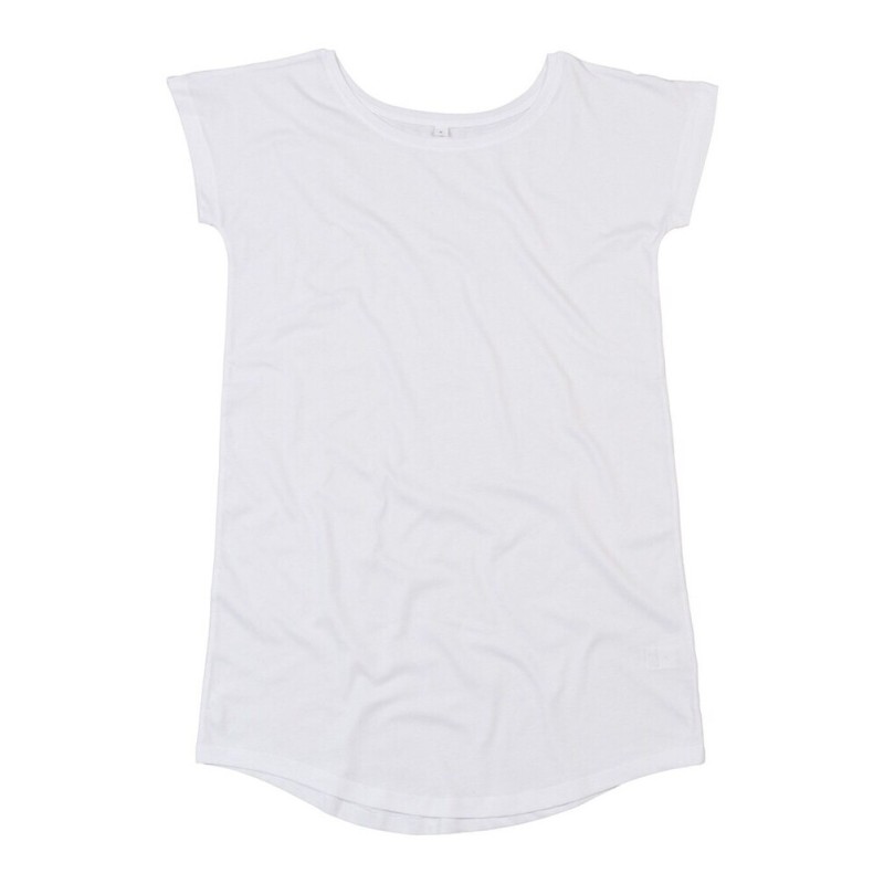 Robe t-shirt femme en coton bio avec large décolleté, 150 g/m²