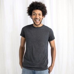 T-shirt homme à manches courtes retroussées en coton bio, 150 g/m²