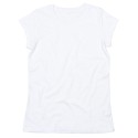 T-shirt femme à manches courtes retroussées en coton bio, 150 g/m²