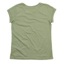 T-shirt femme à manches courtes retroussées en coton bio, 150 g/m²