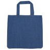 Grand tote bag denim en coton bio avec soufflet, petite poche intérieure