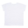 T-shirt femme manches courtes roulées en coton bio, 150 g/m²