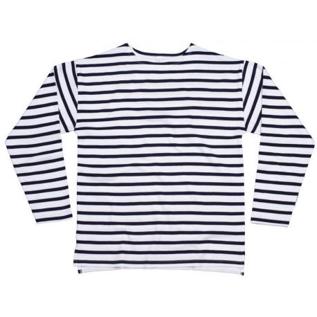 T-shirt marinière manches longues en coton bio, 150 g/m²