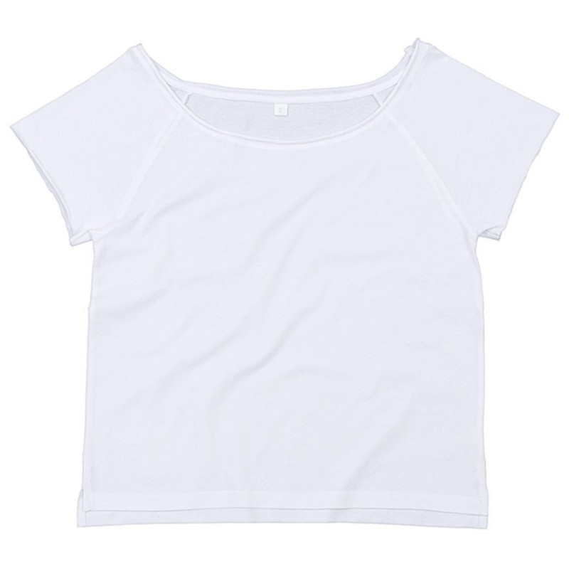 T-shirt femme ample aux épaules dénudées en coton bio, 150 g/m²