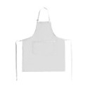 Tablier de cuisine à bavette avec poche plaquée en coton, 200 g/m²